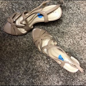 Nude strappy heels surprisingly comfortable